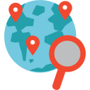 map with search icon